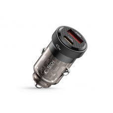 Automobilinis įkroviklis 12-24V USB + USB C 45W juodas Tech-Protect CC45W